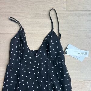 Zara Black Polka Dot Maxi Dress